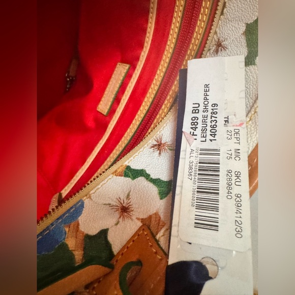 NWT Dooney & Bourke Floral Leisure Shopper - Blue and White - COA - Picture 4 of 5